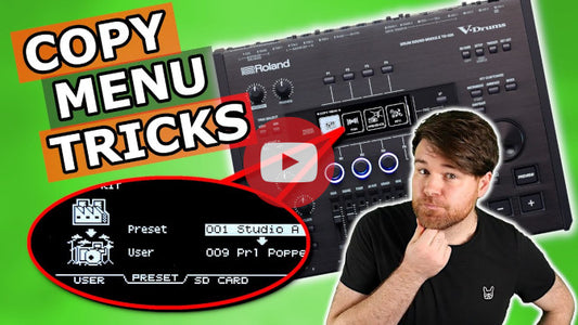 Using the Roland Copy Menu | Restore presets, swap pads, copy kits & more